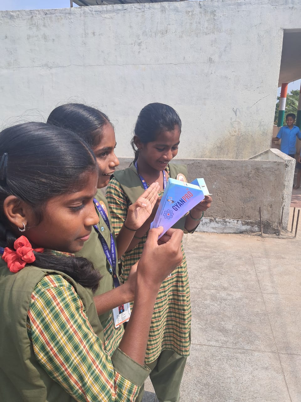 School students testing a GyanPro flight model