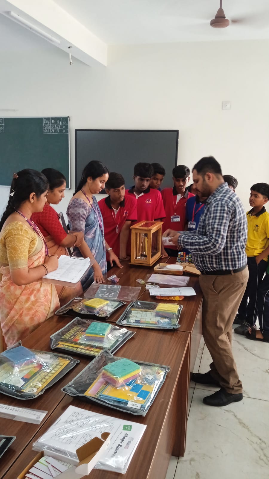 Teachers taking part in practical STEM training