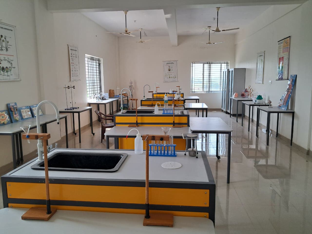 A completed school laboratory prepared for practical learning