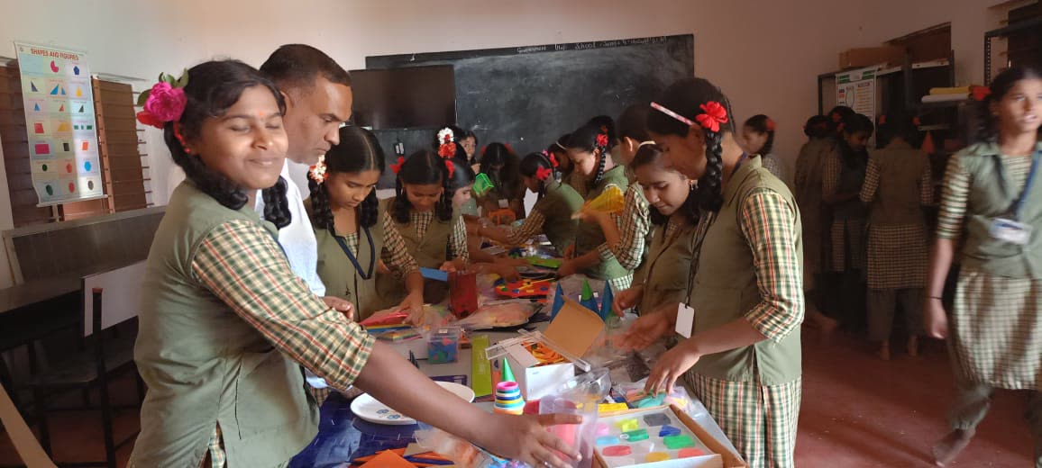 Students taking part in a mathematics activity