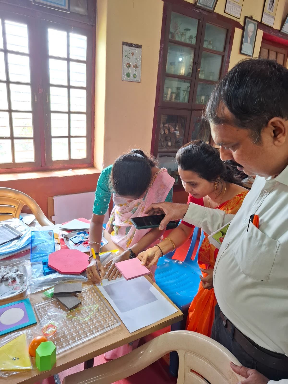 Educators working with practical STEM learning resources